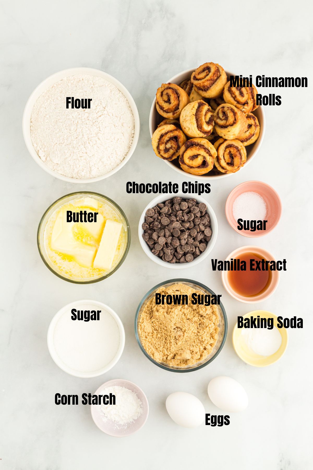 Ingredients stuffed chocolate chip cookies