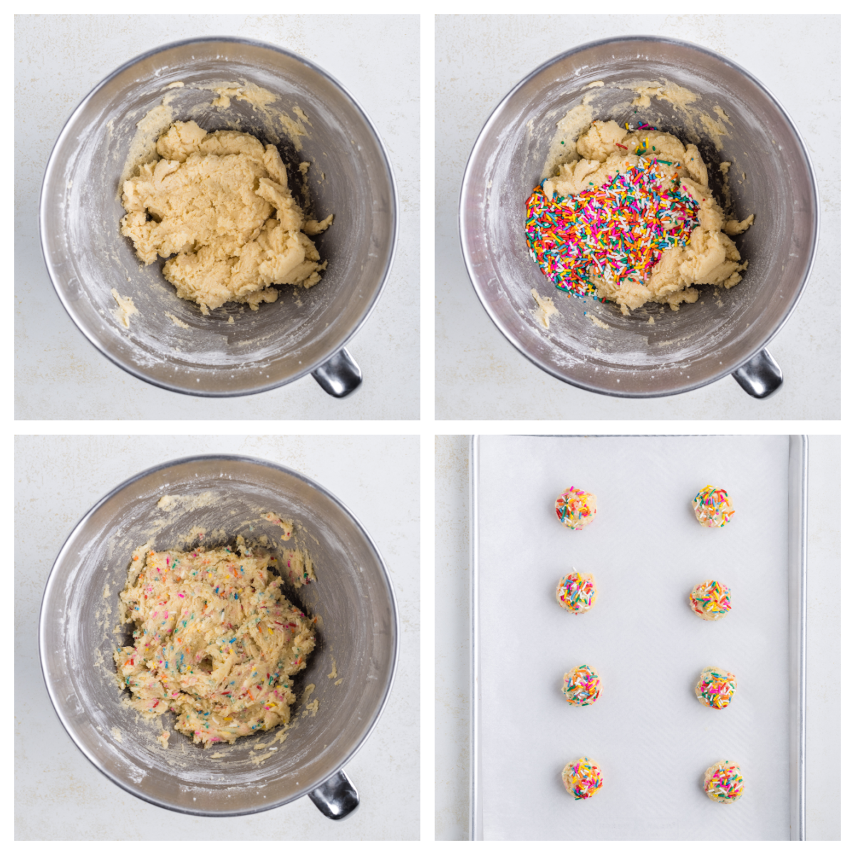 photos showing how to make the cookie dough